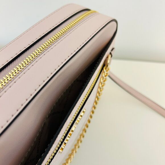 Michael Kors Purse Jet Set Ombré Signature Logo Crossbody Body Bag Powder Blush - Picture 5 of 10